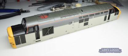 Heljan O gauge class 37 body Railfreight triple grey livery